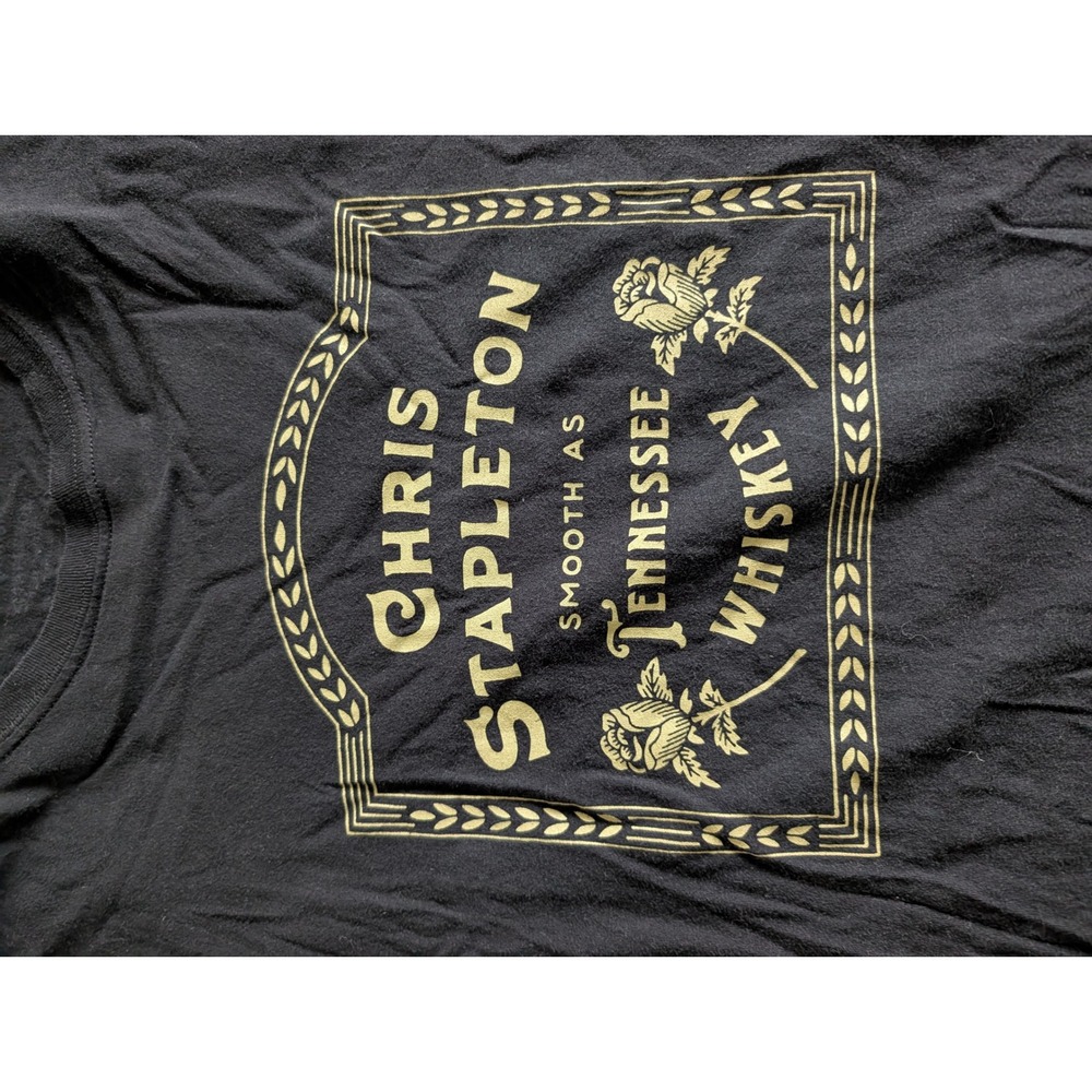 Chris Stapleton Smooth As Tennessee Whiskey Graphic T-Shirt Black Mens 2XL XXL